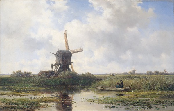 Gein River near Abcoude by Willem Roelofs